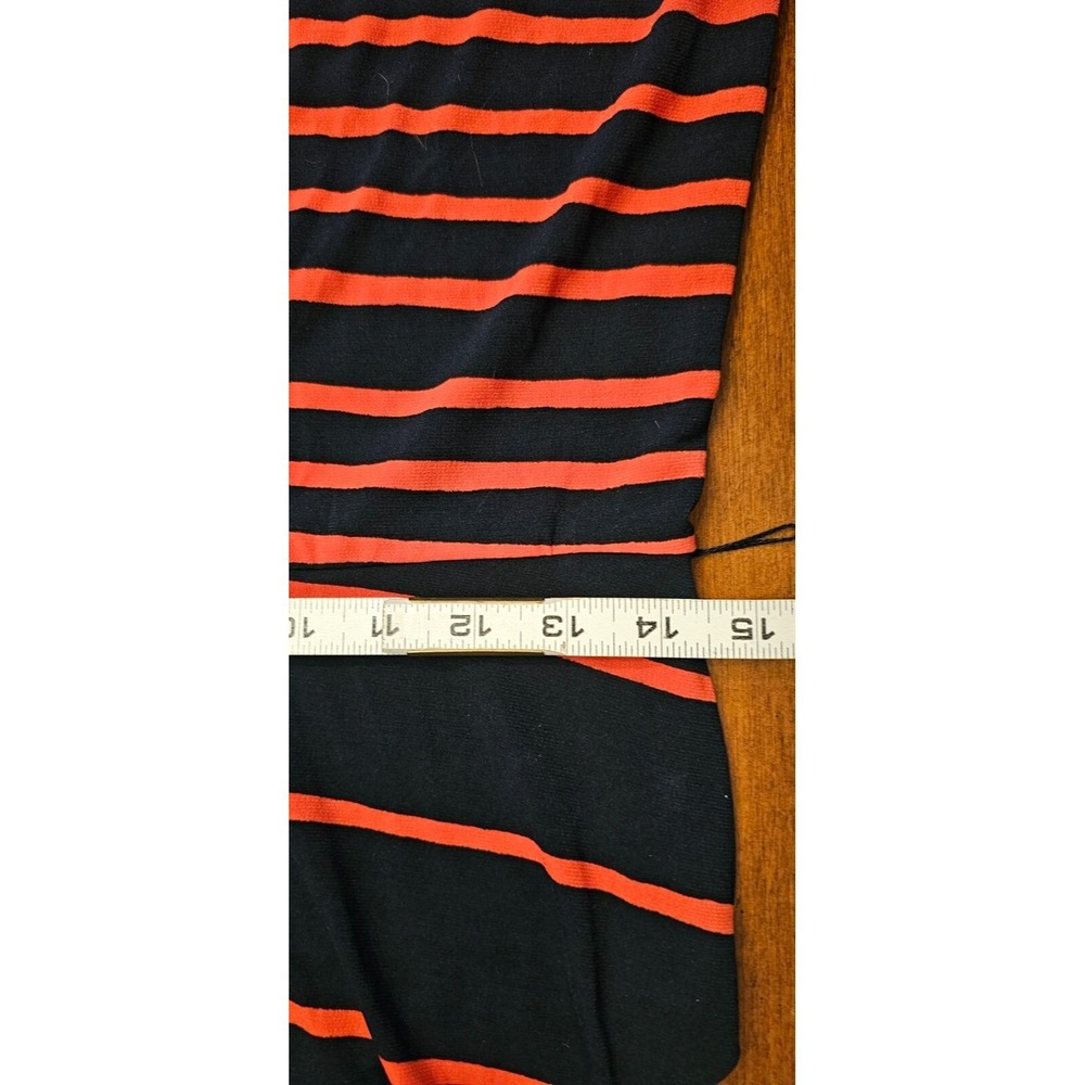 Enfocus‎ studio midi Dress Size 6 Navy pink striped sleeveless - Picture 7 of 8